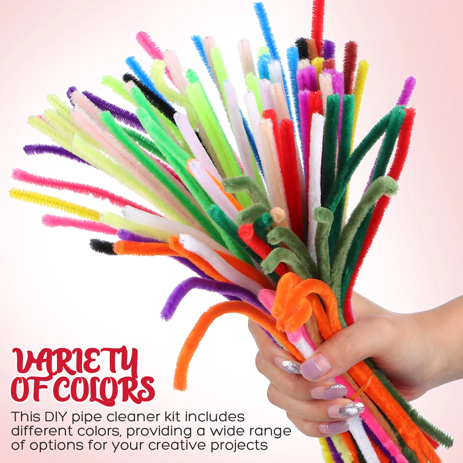 400 قطعة منظفات الأنابيب الحرفية عدة الشنيل ينبع 20 ألوان لينة انحناء لتقوم بها بنفسك لوازم للمشروعات الفنية الزينة مرنة #2