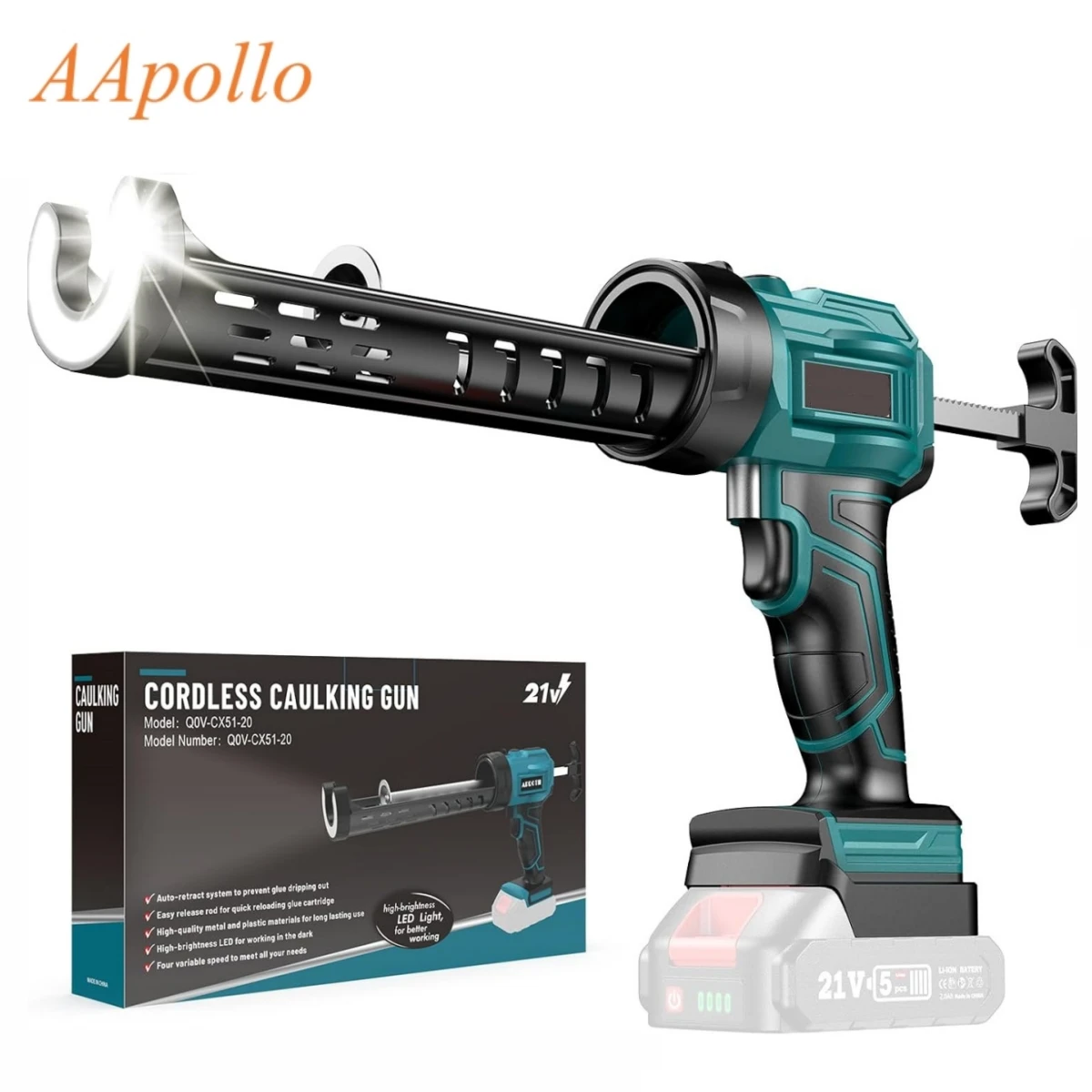 Electric Glue Gun Glass Glue Caulking Gun 4 Speeds Cordless Doors Windows Sewing Glue Sealant Power Tool for Makita 18V Battery