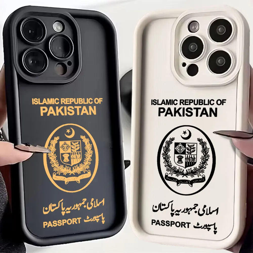 Pakistan Passport Phone Case for iPhone 16 15 14 13 12 11 Pro Max Mini XR XS X 7 8 6 6s Plus Soft TPU Back Cover