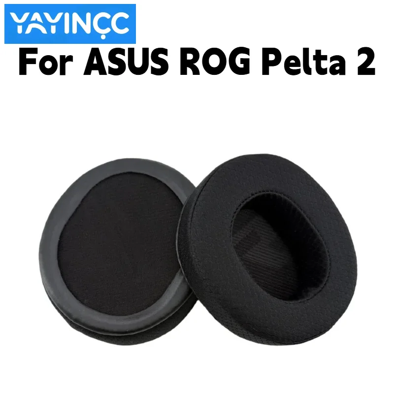 YAYINCC Ersatz-Ohrpolster aus atmungsaktivem Fußballnetz für ASUS ROG Pelta 2 Kopfhörer, Reparaturteile, kein Hautabrieb. – Detail 3
