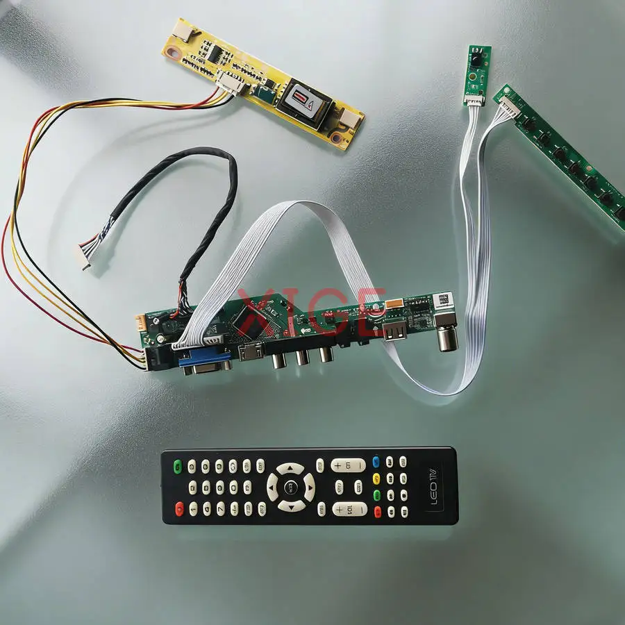 

Screen Drive Controller Board Fit LM150X06 LC150X08 LM150X07 LM150X08 1024*768 20Pin LVDS 2CCFL 1024x768 USB+AV+VGA+HDMI DIY Kit