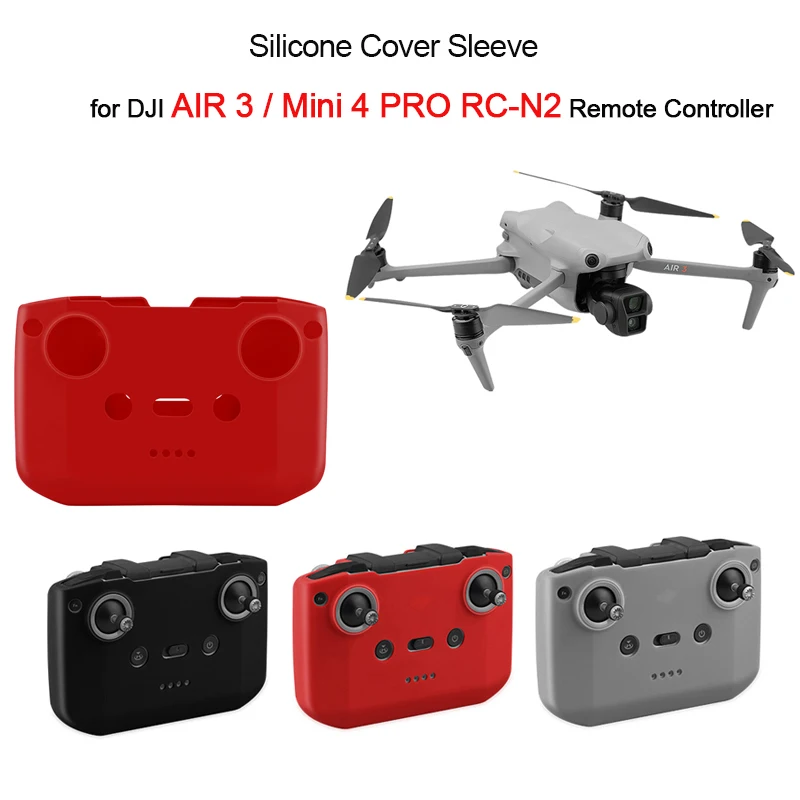 Silicone Cover for DJI Mini 4 PRO/AIR 3 RC-N2 Remote Controller Anti-bump Protective Case Dust-proof Sleeve Drone Accessories