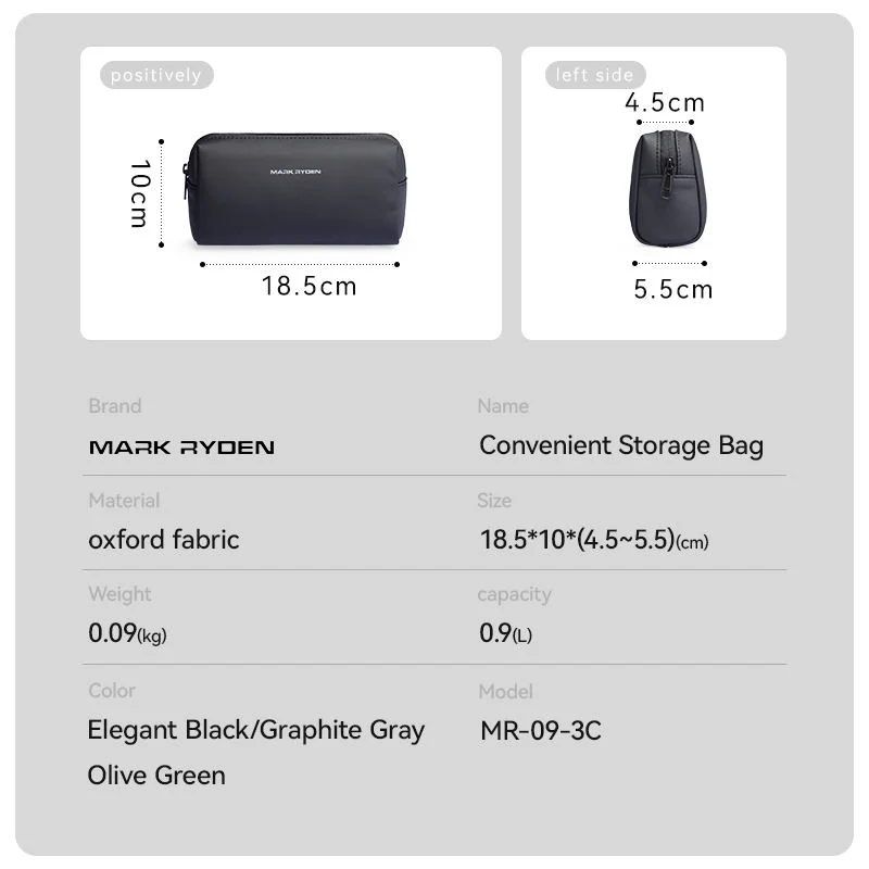 Mark Ryden Travel Portable Digital Product Storage Bag USB Data Cable Organizer Headset Charging Box Travelling Toiletries Bag