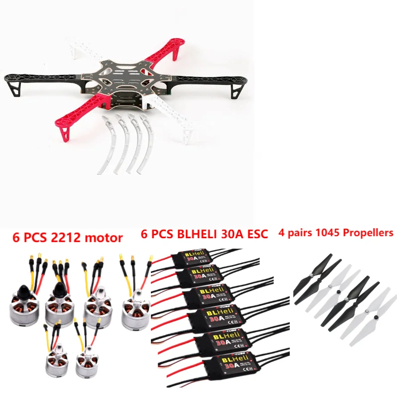 Zestaw ramy RCtosky Fiber 550 Hexa do sterowania lotem PIXHAWK2.4.8 Ardupilot Quadcopter BLHELI 30A 2212 Silnik ESC