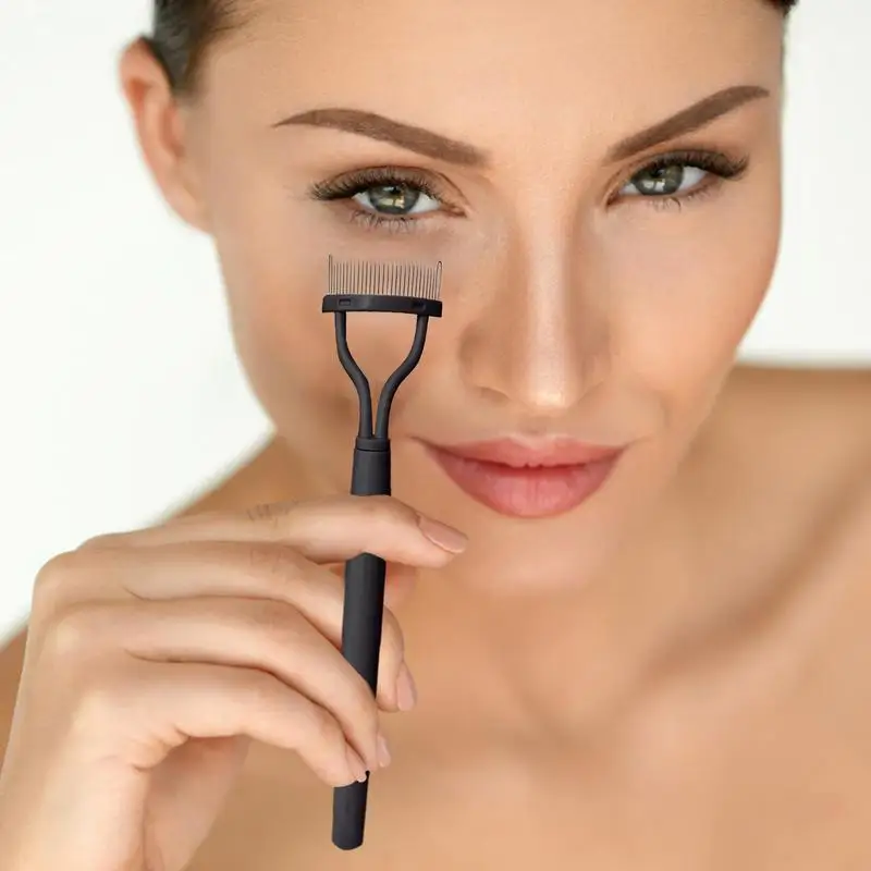 Kit applicatore ciglia 3 In 1 separatore ciglia denti Mascara pettine bigodino e applicatore Set pinzette estensioni clip ciglia