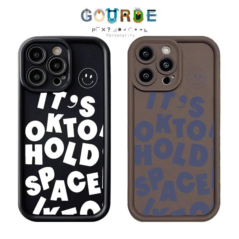 

Gourde Simple English patterns Phone Case for Iphone 16 15 14 12 13 11 Pro Max IP 7 8 Plus Iphon X XS XR Xs Max