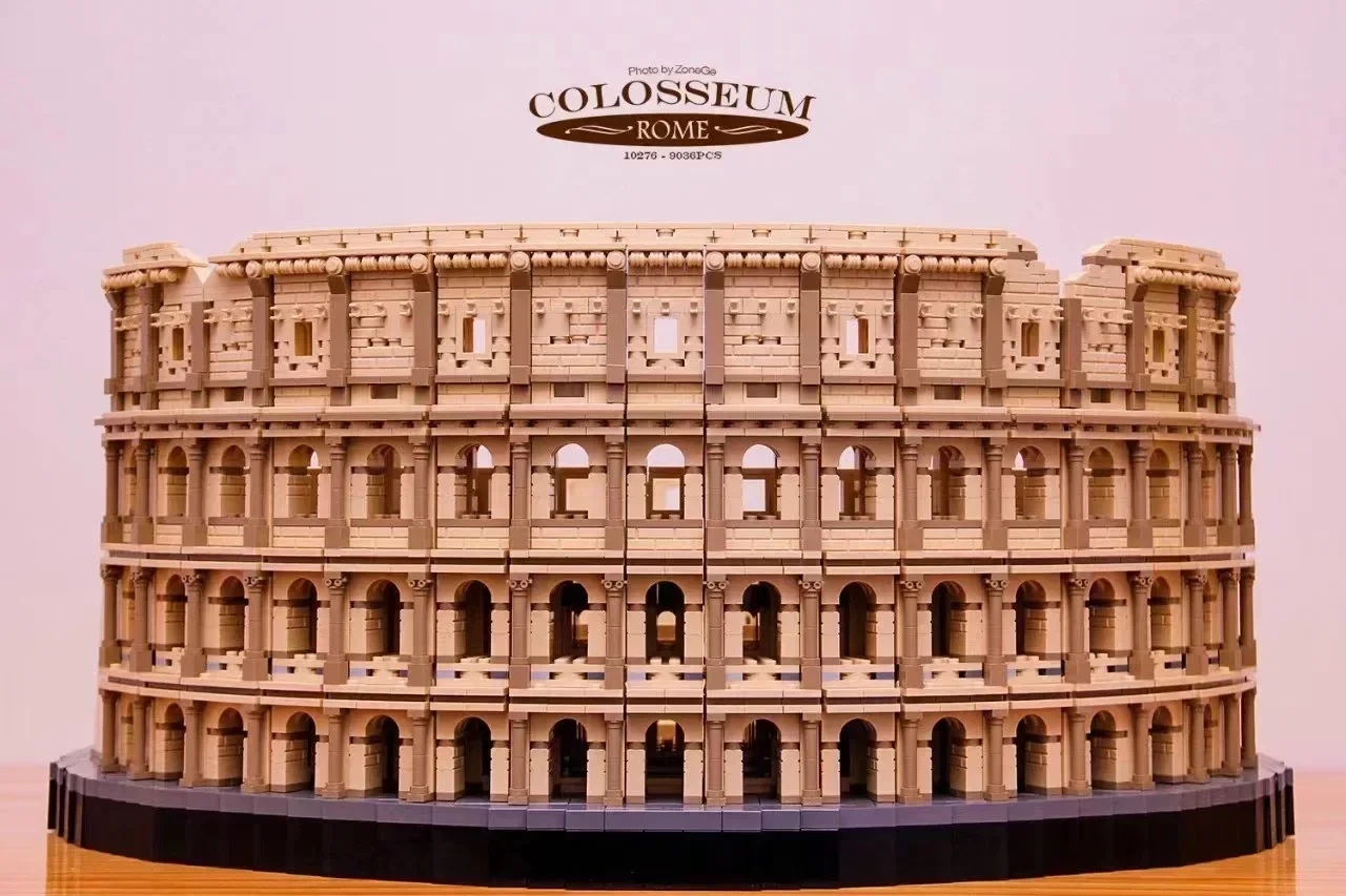 Em estoque 9036 pçs 86000 série de filmes arquitetura cidade a itália coliseo romano modelo blocos de construção 10276 tijolos crianças brinquedos