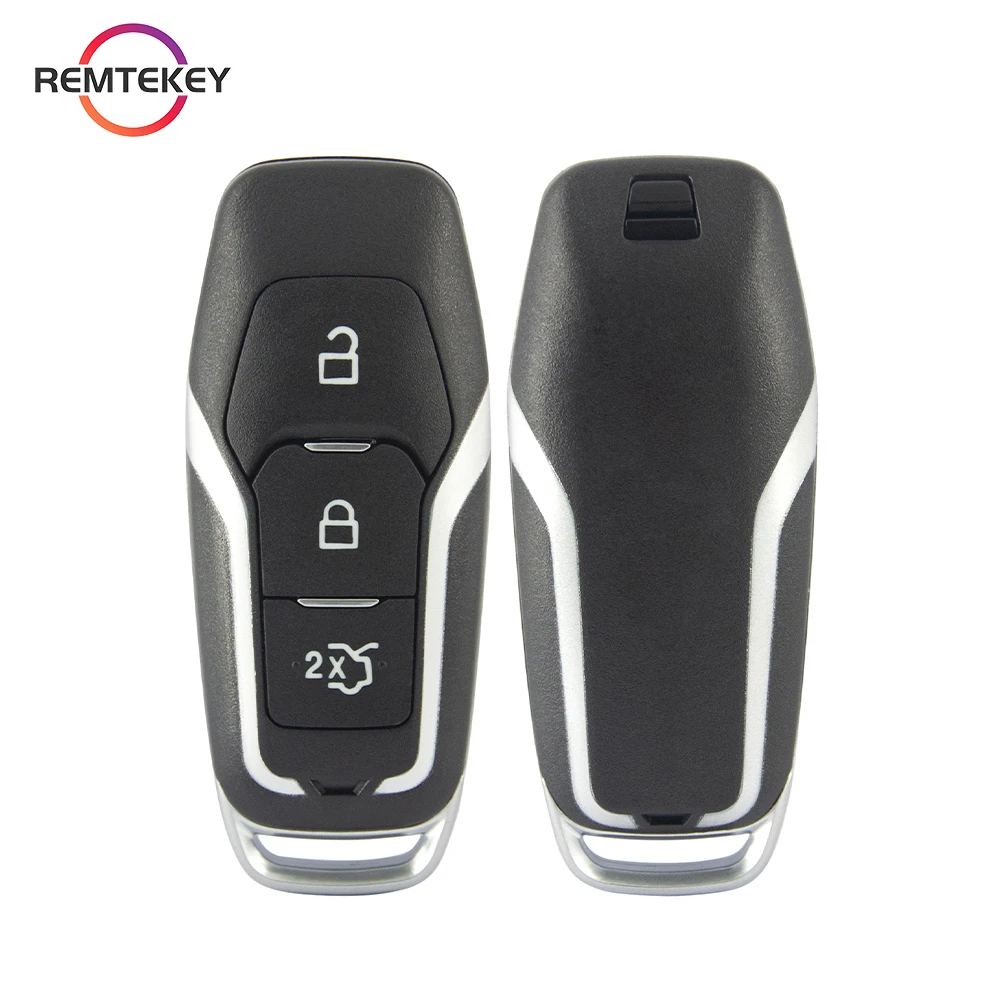 

REMTEKEY Keyless Entry Remote Smart Key Fob Shell Case for Ford F150 Fusion Explorer Mustang Lincoln MKZ MKC 3/4/5Buttons