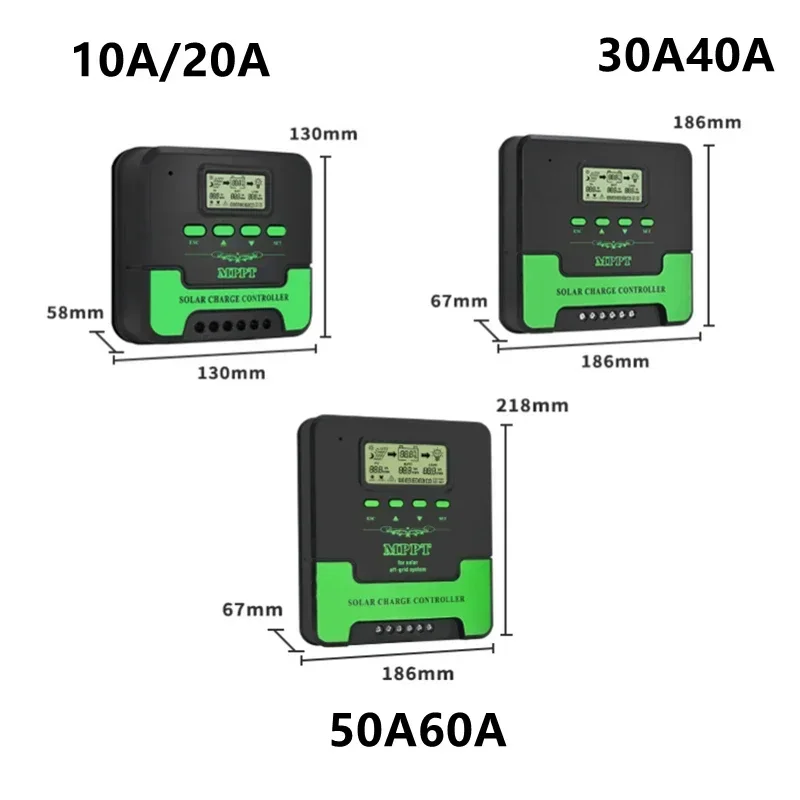 Imagem -04 - Lcd Display Usb Mppt Ferramenta Controlador de Carga Solar 12v 24v Bateria do Painel Solar para Lifepo4 Bateria de Lítio Chumbo-ácido 10a 60a