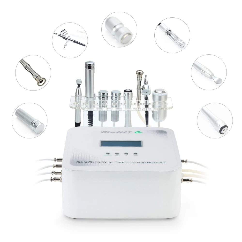 Newest 8 In 1 Multifunctional Hydro Ultrasonic RF Beauty Instrument Face Lift Removal Skin Management Microdermabrasion Machine