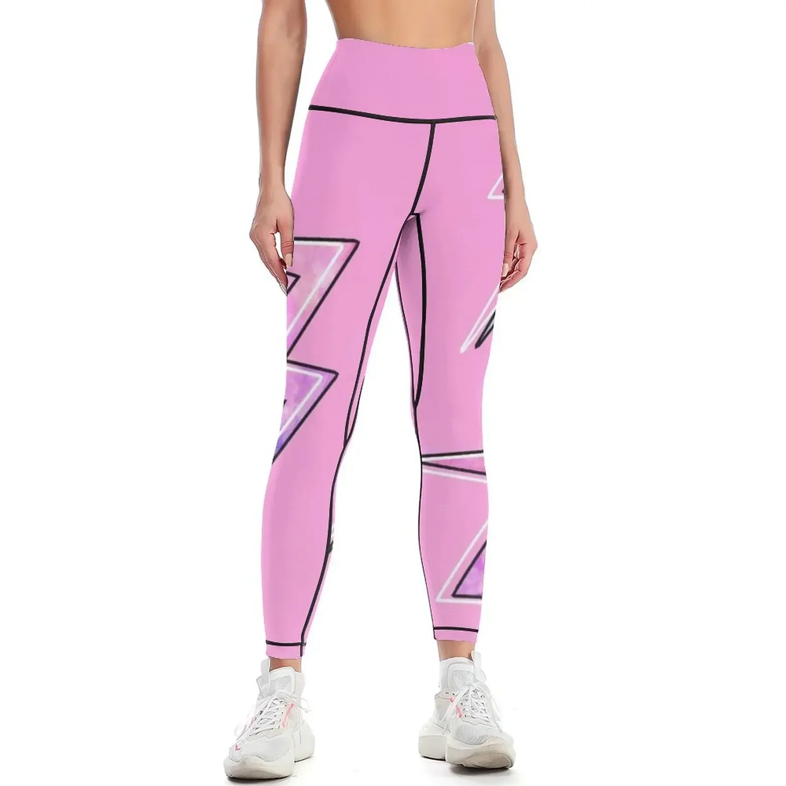 

Pink Lightning Leggings Women's sportswear sporty woman push up legging gym fitness set gym Womens Leggings