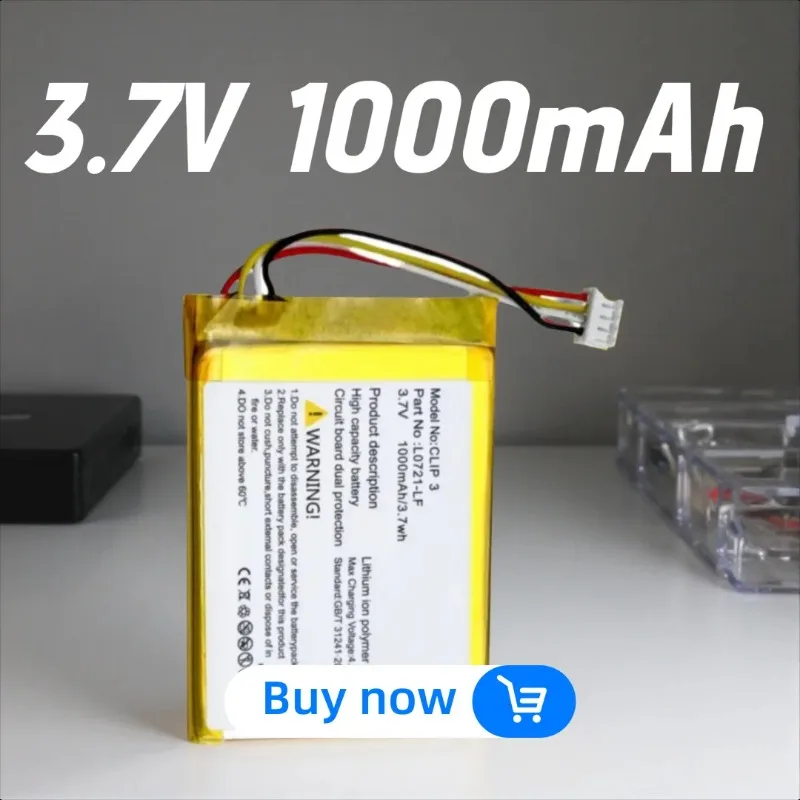 

High Quality Brand New 3.7V 1000mAh 3.7Wh Rechargeable Battery For JBL Clip 3 Speaker Replacement Battery