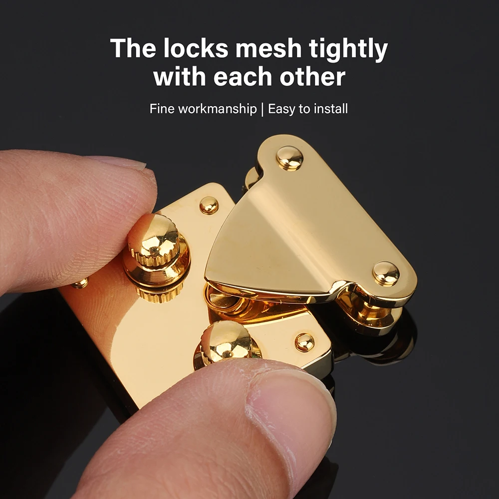 WUTA High Quality Stainless Steel Knob Lock Sets & Spring Clasp for Purses Bags DIY Leather Hardware Durable for Dulles Bag Lock