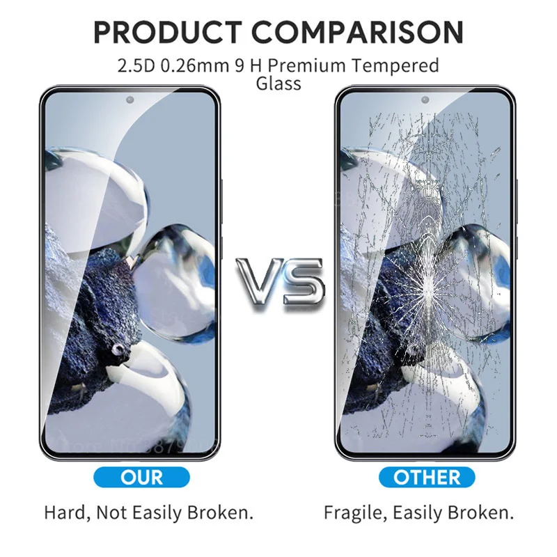 Funda de vidrio Protector 6 en 1 para Xiaomi Mi 12 T Pro, película templada para Xioami 12 T Pro 12 tpro Mi 12 tpro, Protector de pantalla para lente de cámara