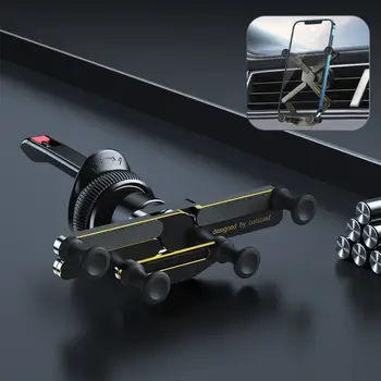 Držák telefonu do auta Hipacool, držák na větrací otvor, slitina, malý objem, držák do auta, gravitační držák, GPS stojan, podpora mobilního telefonu, držák do auta 8 nejlepší prodej držák telefonu do auta Gravity - №7