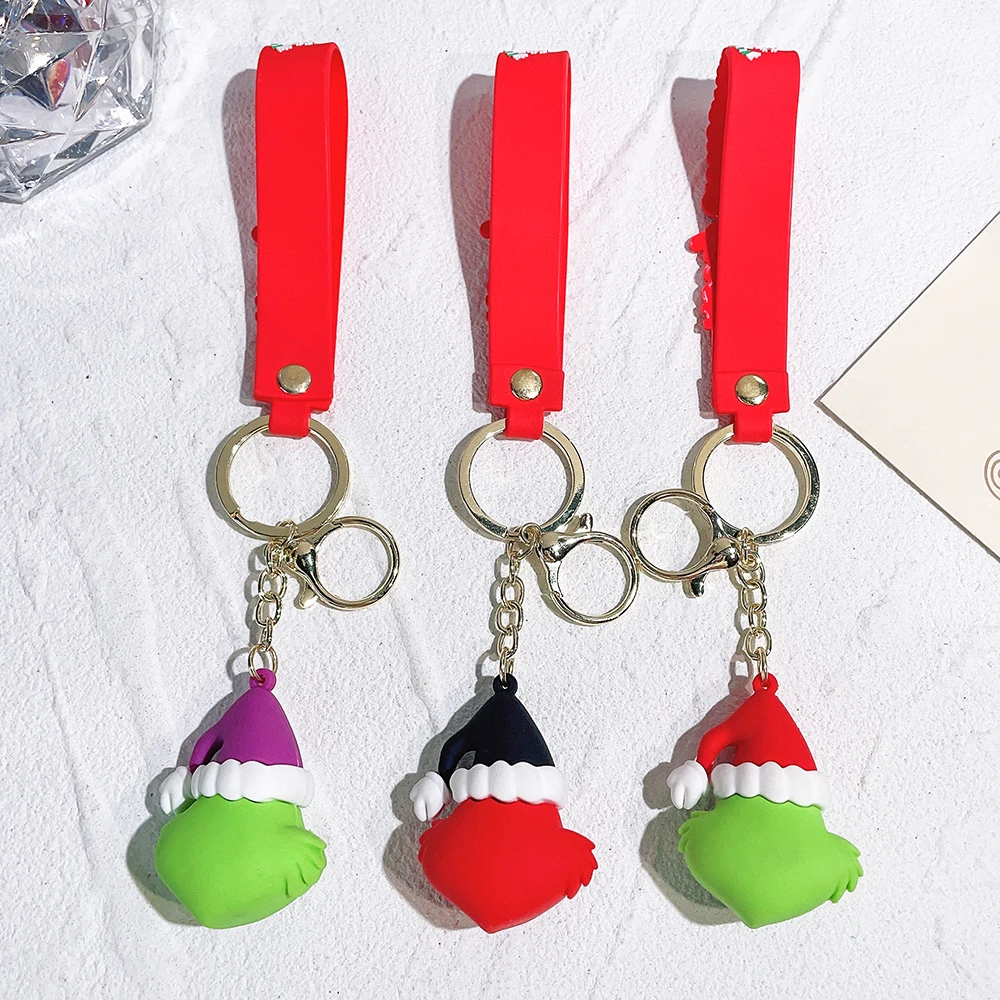 Creative The Grinch Key Ring Keychain Cute Game Handle Key Ring Key Ring Bag Car Suspension Boy Key Suitable for Men