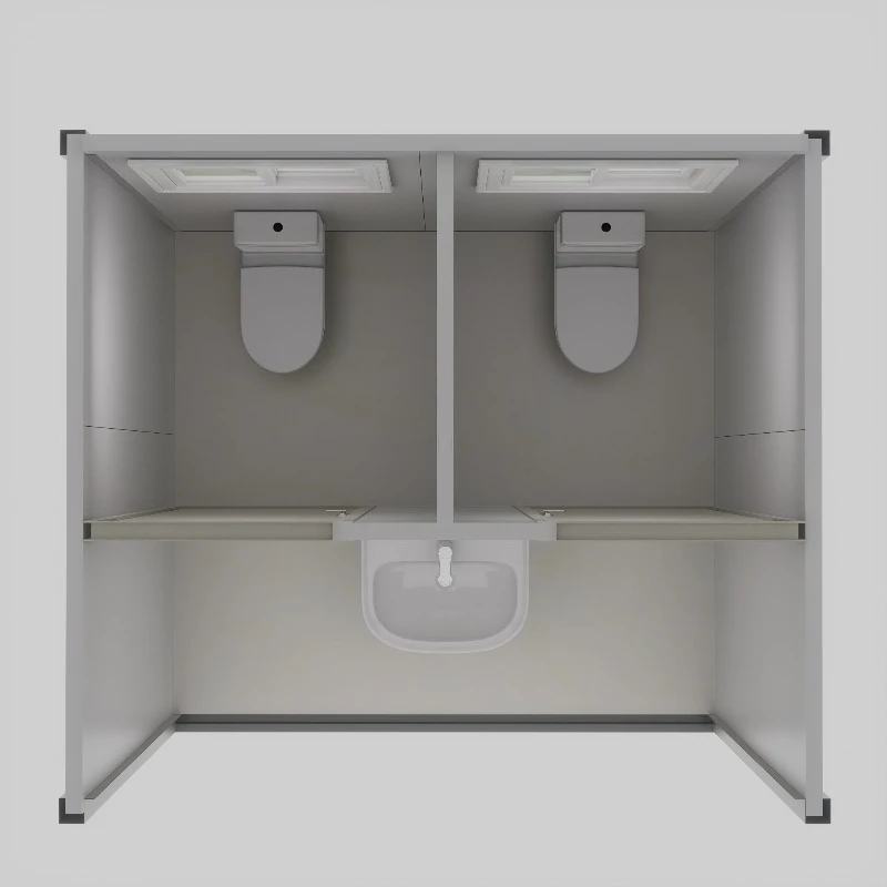 Sanitário Portátil Inteligente Moderno para Ambientes Públicos - Durável, Ecológico, Respirável, de Fácil Instalação para Parques e Áreas Externas
