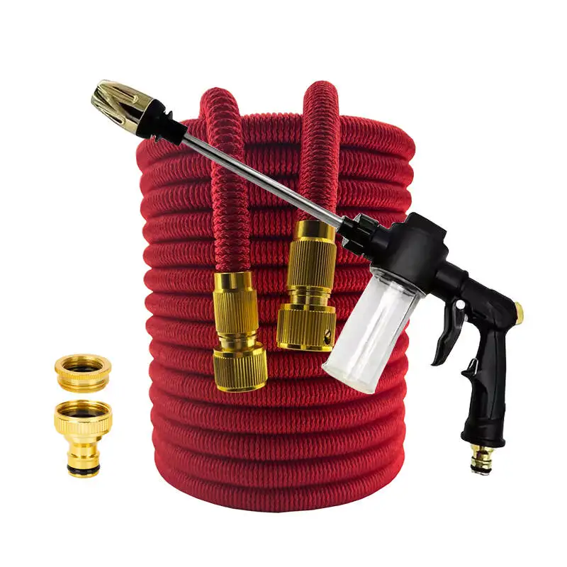 

25FT-100FT Garden Hose High Pressure Long Rod Foam Gun Magic Hose Car Wash Water Pipe Garden Irrigation Supplies Not Twisted