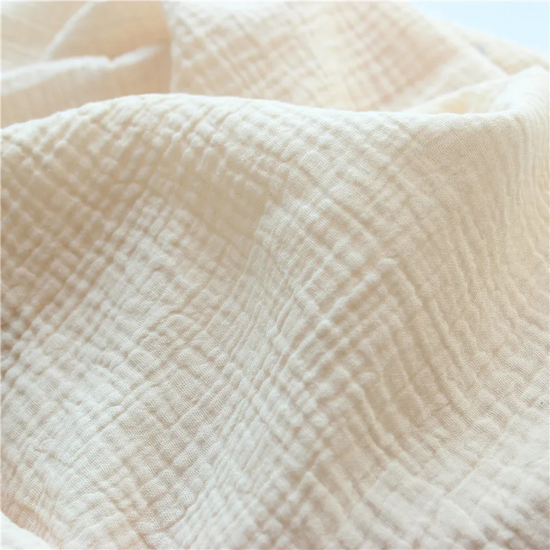 100*135cm Fabric Drape Cotton And Linen Double Gauze Crepe Baby Clothes Fabric Ladies Skirt Sleepwear Fabrics D30