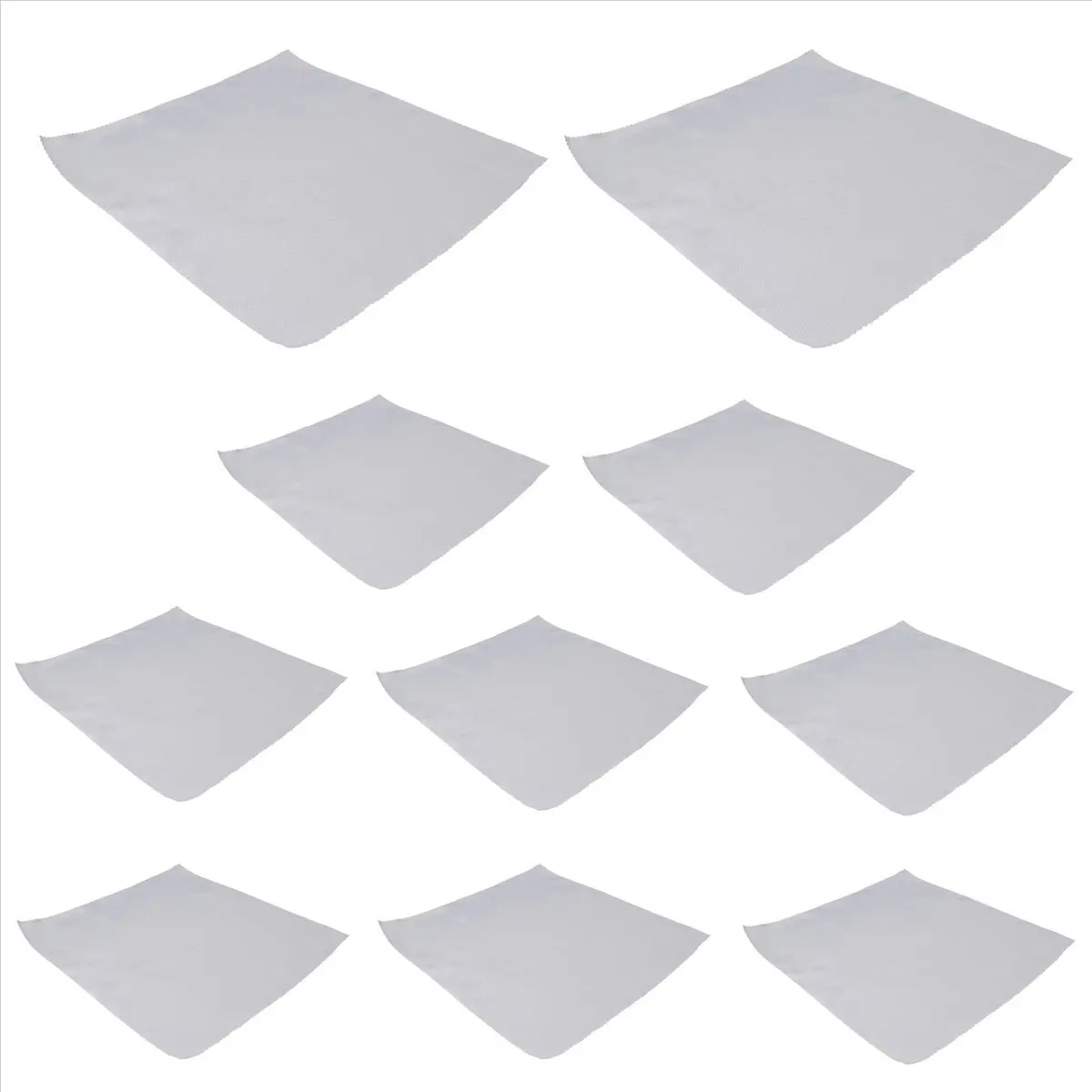 newA10R 10Pcs 48X48cm Polyester Cloth Napkins for Restaurant Wedding Banquet , Silver Gray