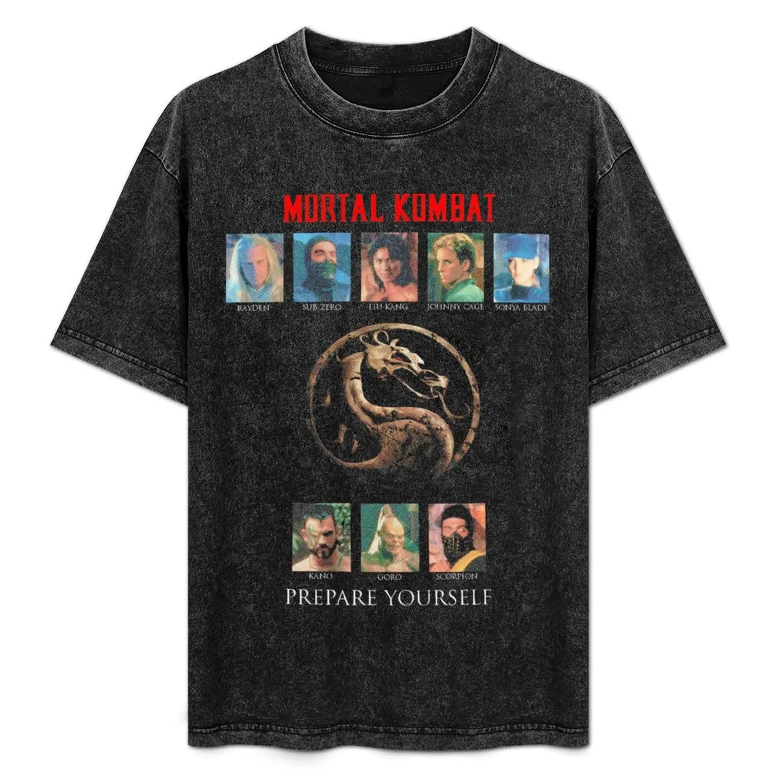 Mortal Kombat Oldskool 90s T-Shirt blue archive heavyweights black t-shirts for men