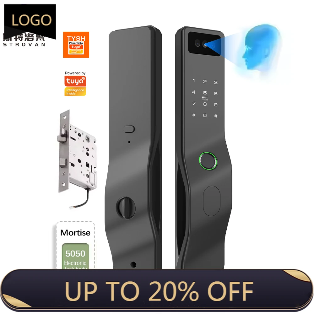 

STLF Intelligent 5050 Mortise 3D Face Recognition Automatic Door Lock Smart Tuya Electronic Digital Door Lock With
