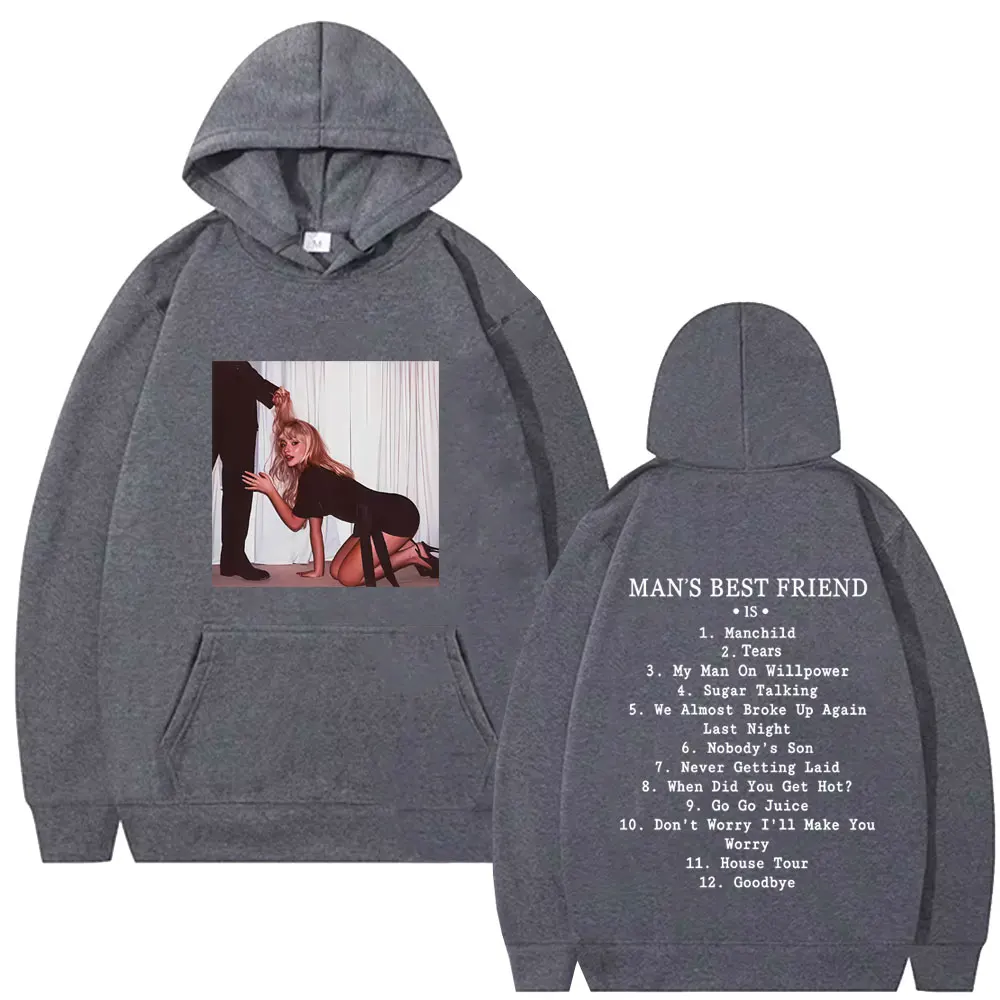 Sabrina Carpenter Man's Best Friend Album Graphic Hoodie Men Women Fashion Casual Oversized Streetwear Man Fleece Cotton Hoodies