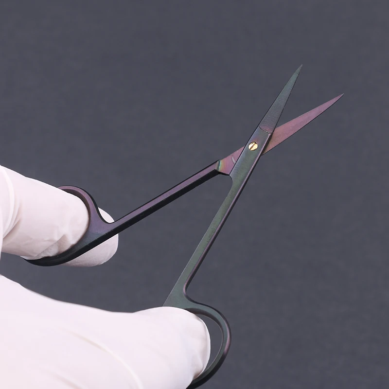 scissors Ophthalmic surgery scissors shear Eye scissors tungsten carbon steel porcelain PFM black handle