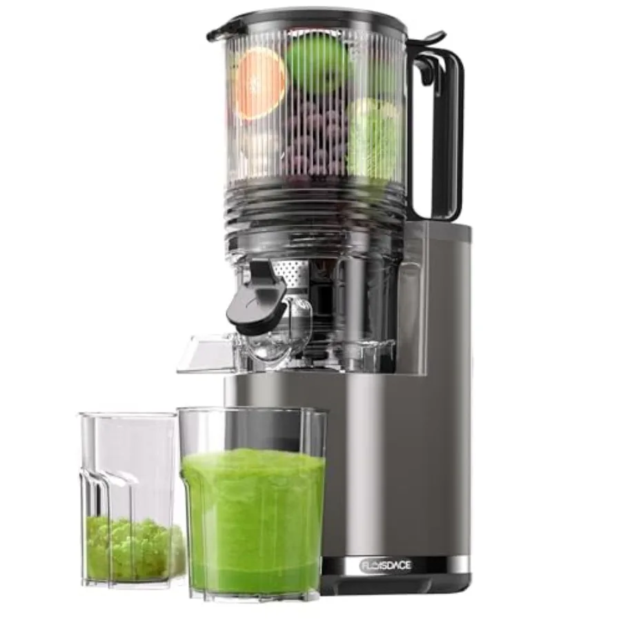 

Cold Press Juicer 6.5 Extra Wide Feed Chute 350W Slow Juicer Machines BPA Free High Juice Yield for Whole Vegetables Fruits