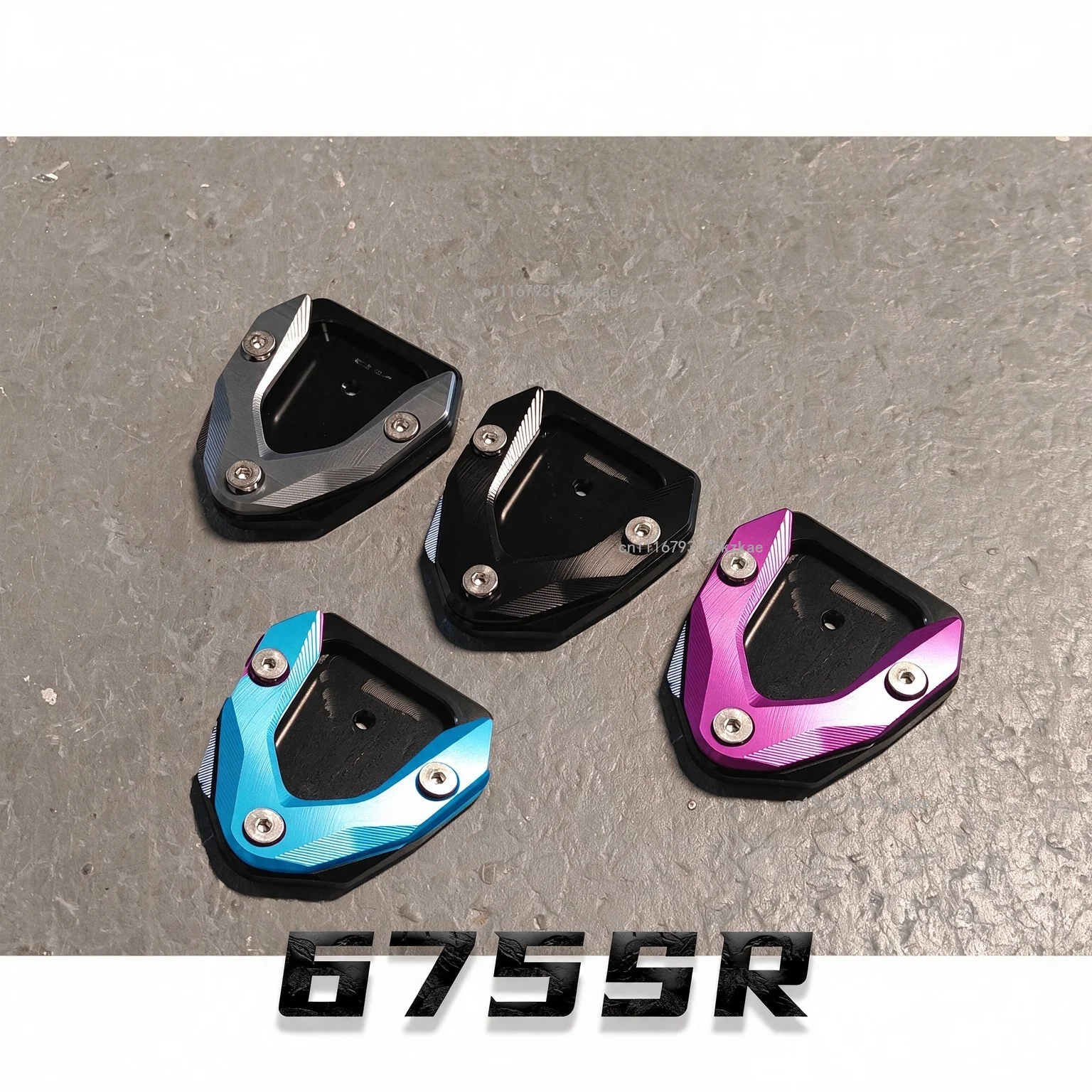 For CFMOTO 675SR、CNC Aluminum、Side Stand Enlarger Pad、Kickstand Extension Plate、Foot Support、Modification Accessories