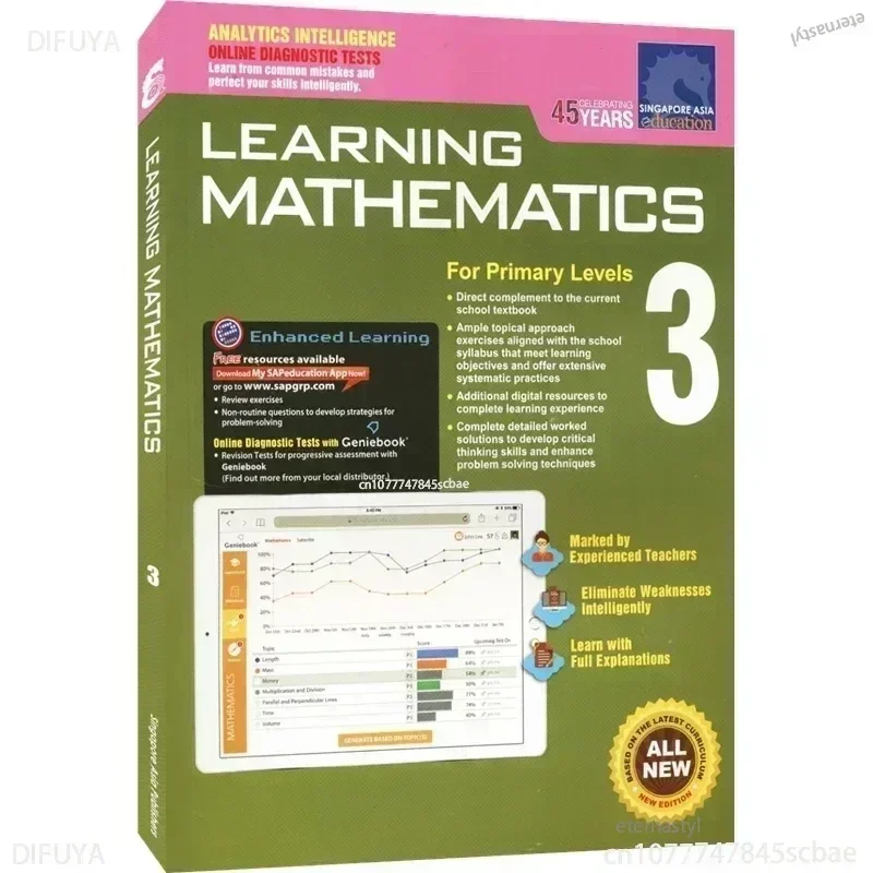 6 libri/set SAP Learning Mathematics Book Grado 1-6 I bambini imparano libri di matematica Singapore Scuola primaria Matematica Libri di testo