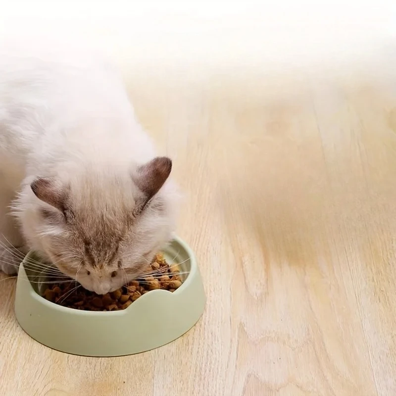 1Pc Pet Bowl, Plastic Material Dog Cat Food Bowl Water Bowl, Indoor Cats Feeding Supplies