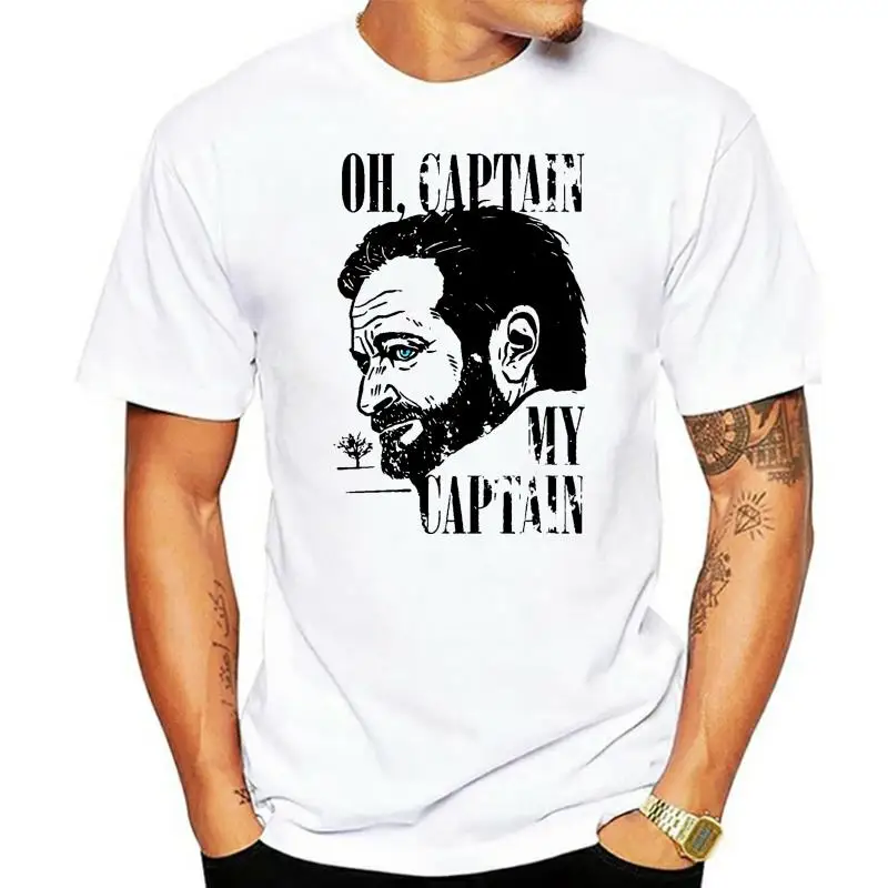 Oh Captain Mens PRINTED T-SHIRT Dead Poets Society Movies Robin Williams   Cool Casual pride t shirt men Unisex New Fashion