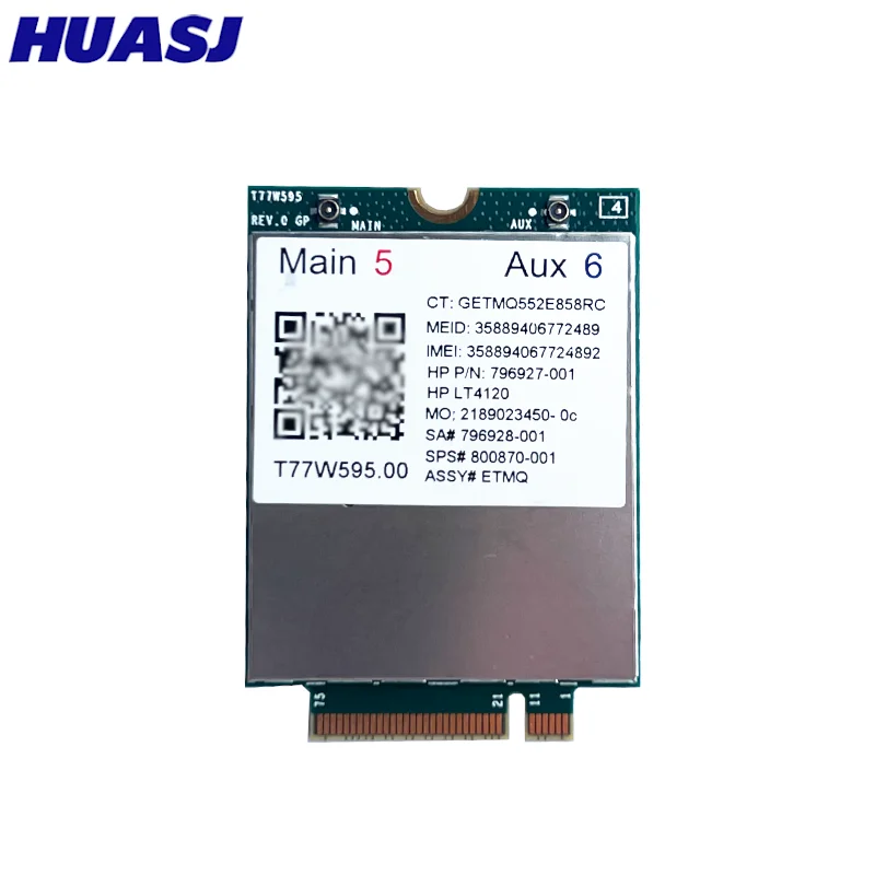 T77W595 4G ​ Módulo de cartão LTE LT4120 796928-001 MDM9625 para Probook/EliteBook 820 840 850 G2 G3 4G Módulo Placa de rede