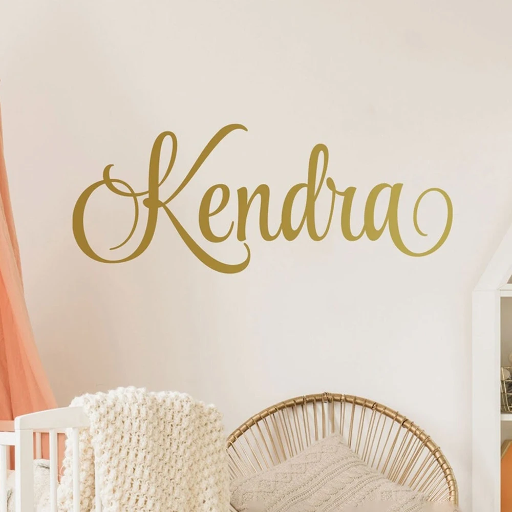 1 قطعة ملونة تخصيص اسم مخصص كندرا الجدار ملصق إكسسوارات ديكور منزلي لخلفية ديكور فني للمدخل