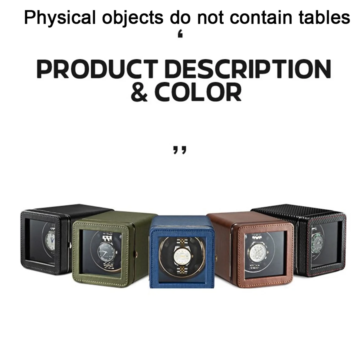 صندوق ساعة اللفاف العمودي الدوار التلقائي ملفاف ساعة واحدة ساعات آلية عرض صناديق المنظم B