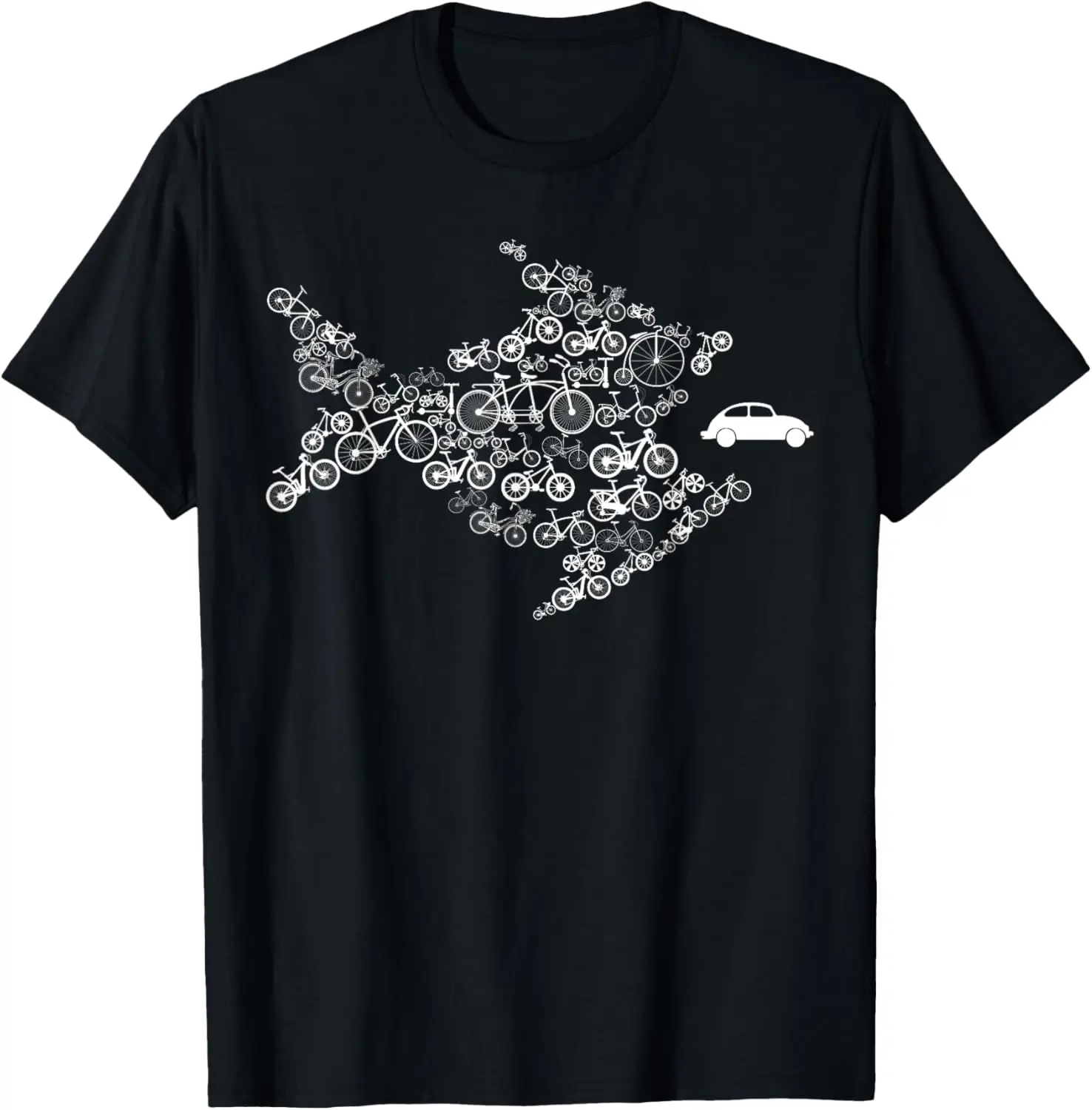 Bicycle fish eats car T-Shirt