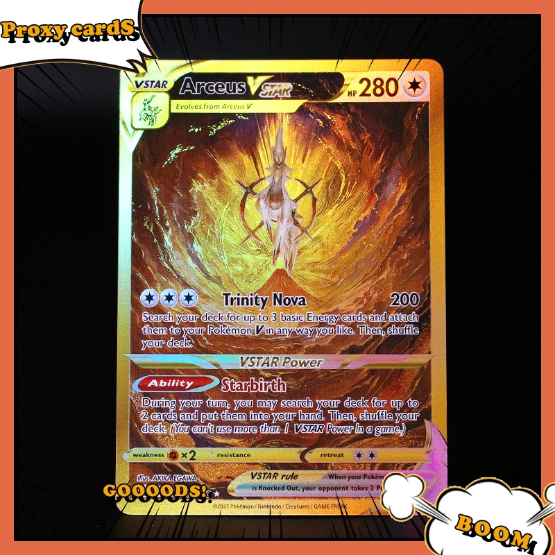 

Pokémon Cards FOIL Proxy Cards For Entertainment Games PKM Arceus Vstar MewtwoV RaikouV Board Games Card Collection Toys Gift
