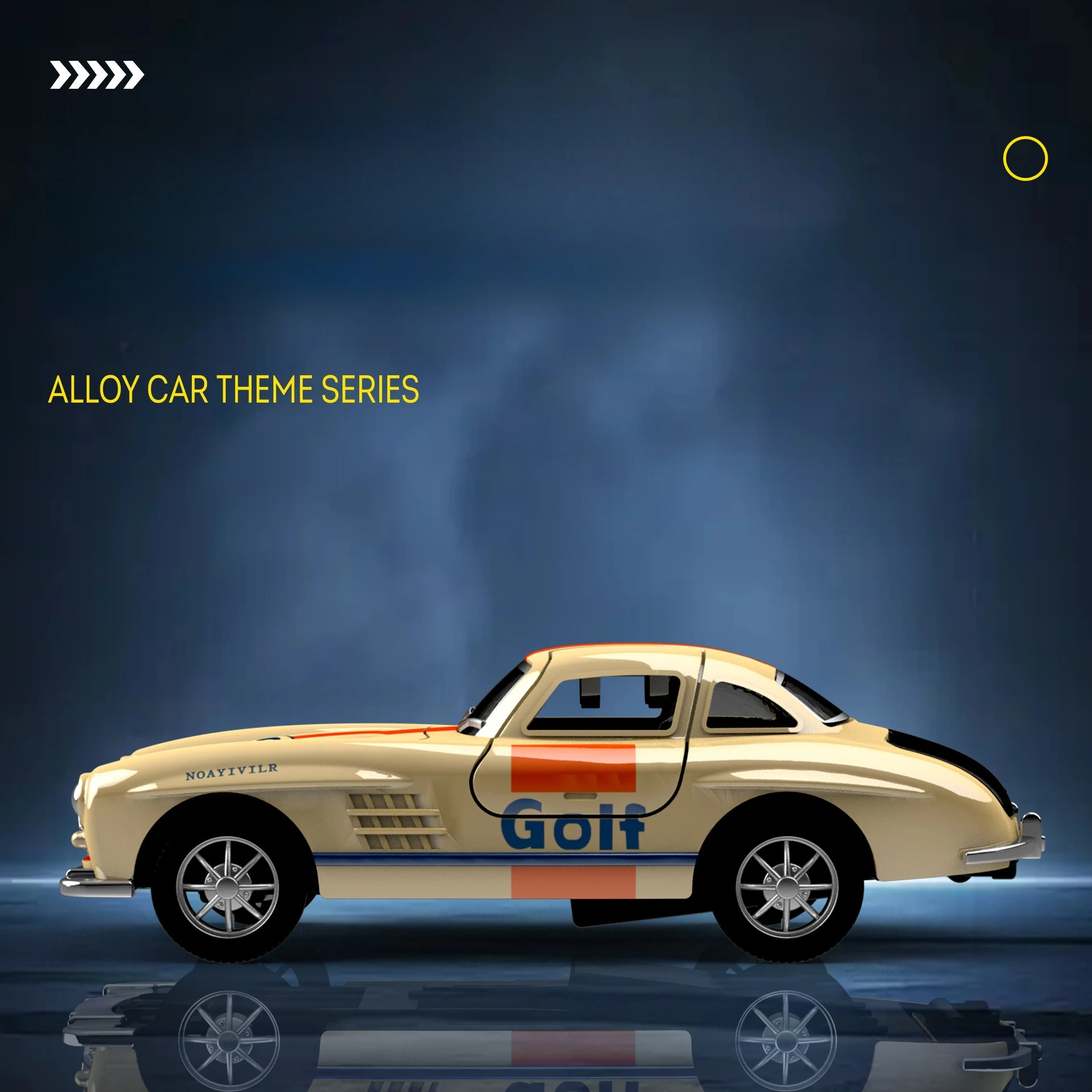 1:36 Alloy For Creamy-White Mercedes-Benz Toy Retro Car With Rebound Inertia Children's Boy Birthday Gift Simulation Kids Model