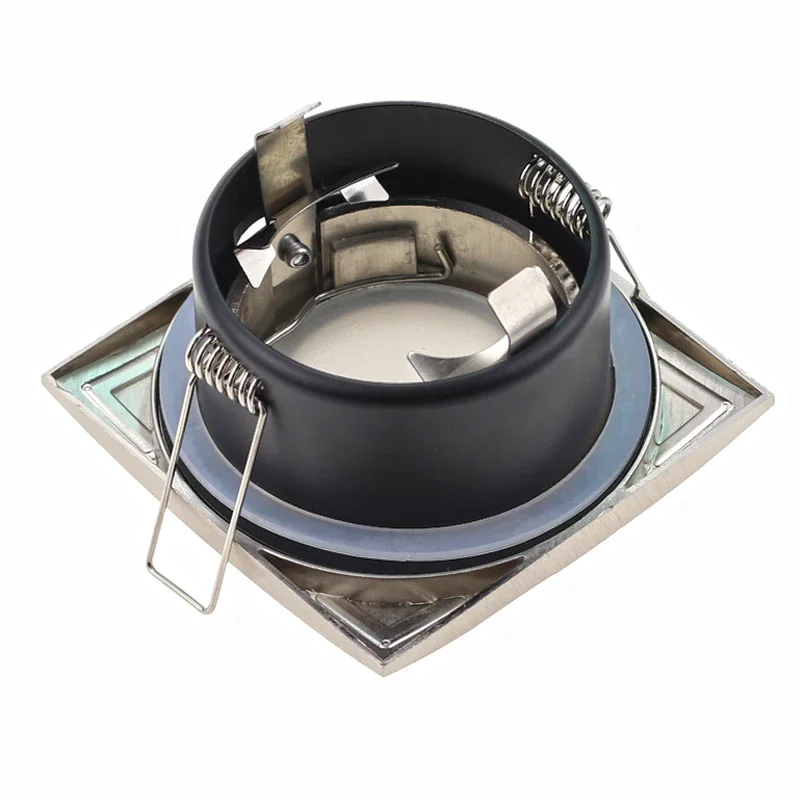 GU10 MR16 Holder for Interior Lighting Square Round Spotlight Frame Waterproof Recessed Ceiling Fixture Ceiling Recessed Lamp