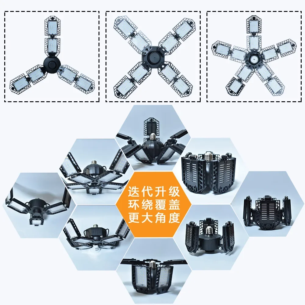 مصباح جراج LED قابل للتعديل مع لوحة قابلة للتعديل ، مصباح سقف ، ورشة عمل ، مصباح عمل ، إضاءة صناعية ، E26 ، E27 ، الأكثر مبيعًا