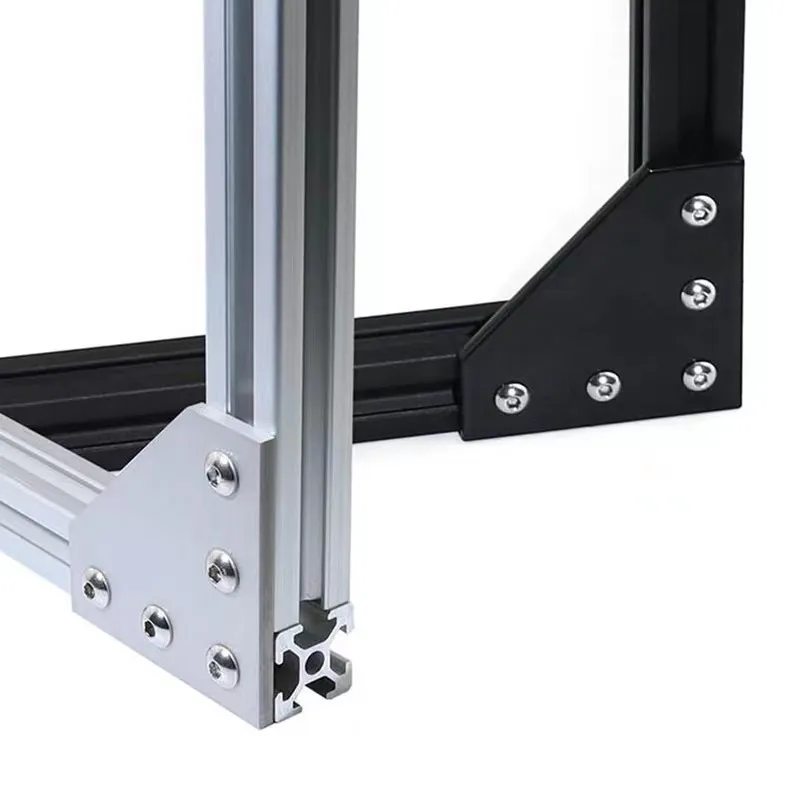 2PCS 5 Hole 90 Degree Joint Board Plate Corner Angle Bracket Connection Joint Strip for 1515 2020 3030 4040 Aluminum Profile 3D