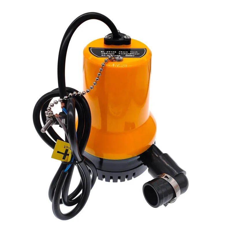 12V 24V zatapialna pompa wodna pompa zęzowa Mini pompa drenażowa kabiny pompa domowa cyrkulacja pompa elektryczna — zdjęcie 3