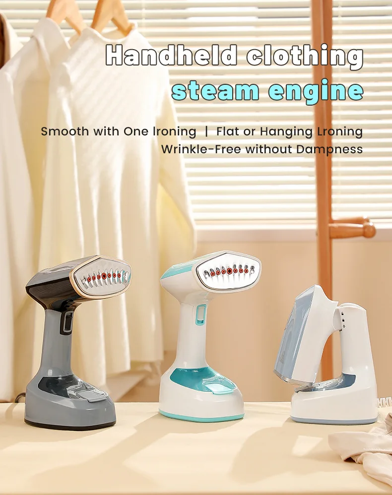 

2-в-1 легкая ручная паровая глажка одежды для многофункциональной ткани, 1500 Вт, высокая мощность, 150 мл, большая паровая панель небольшого размера из нержавеющей стали