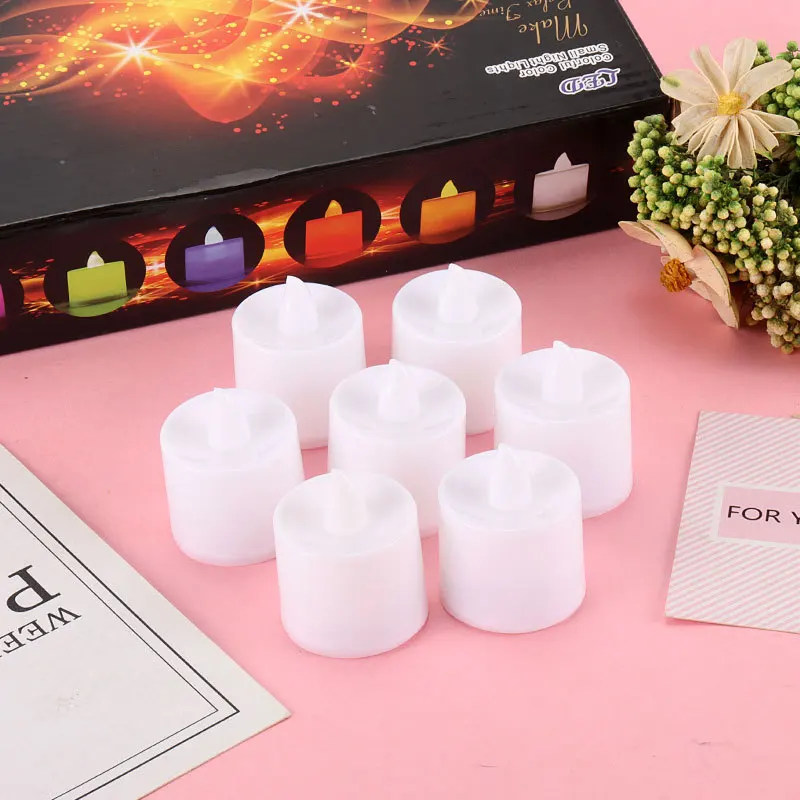 6/12Pcs Pack New Year Candles LED Lights Battery Powered Reusable Night Lamp for Wedding Birthday Party Anniversary Decor