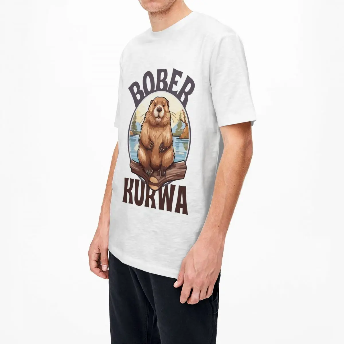 T-Shirt Bobr Kurwa Bober Beaver Cotton T-Shirts Poland Polish Animal Cool Tee Shirt for Man Summer Funny Short Sleeve Clothing