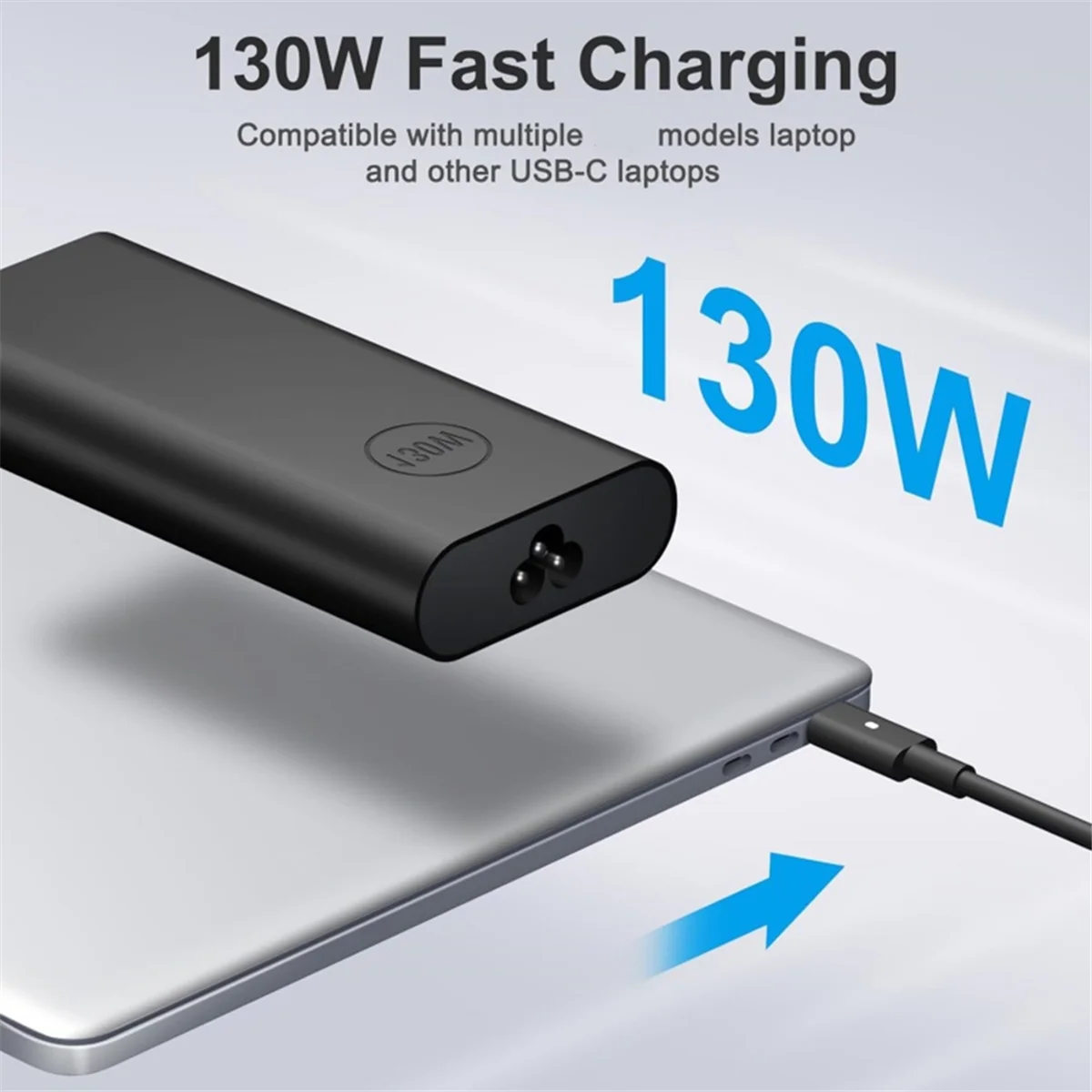 A53TT 130W USB C Tipo C Adaptador de alimentação para Dell XPS 15 Precision 5530 3550 3551 Latitude 7410 9410 9510 9575 Carregador de laptop (EUA)