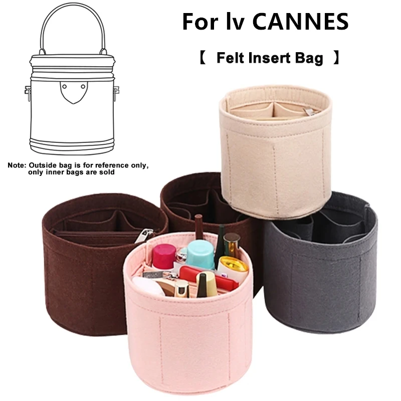 Bag Sorting Storage Felt Inner Liner Pocket Organizer For LV Cannes Cylinder Bucket Bag Support Upgrade Modification Accessory