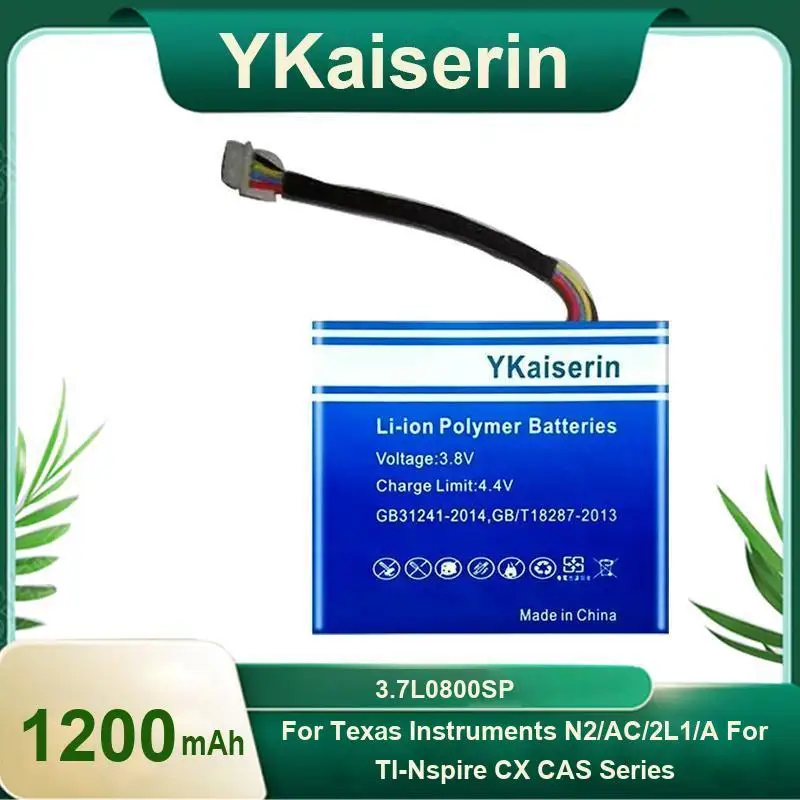 

Calculator Battery 3.7L0800SP 1200Mah For Texas Instruments N2 AC 2L1 A TI-Nspire CX Cas 541384530001-G0912 Series