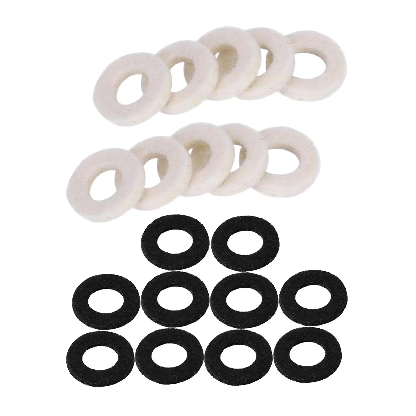 10x Felt Washer Pad Fittings Repair Tool Durable Universal Replacement Part Set Lightweight for Trumpet Trombone Cornet